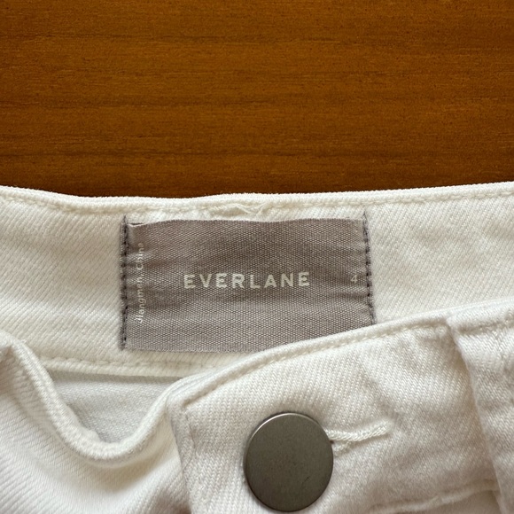 Everlane White High Rise Wide-Leg Cropped‎ Pants - Picture 2 of 5